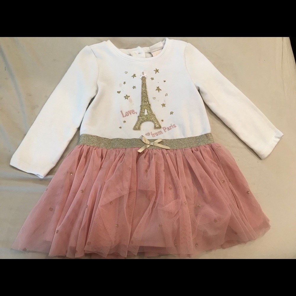 Pink and white sparkly dress